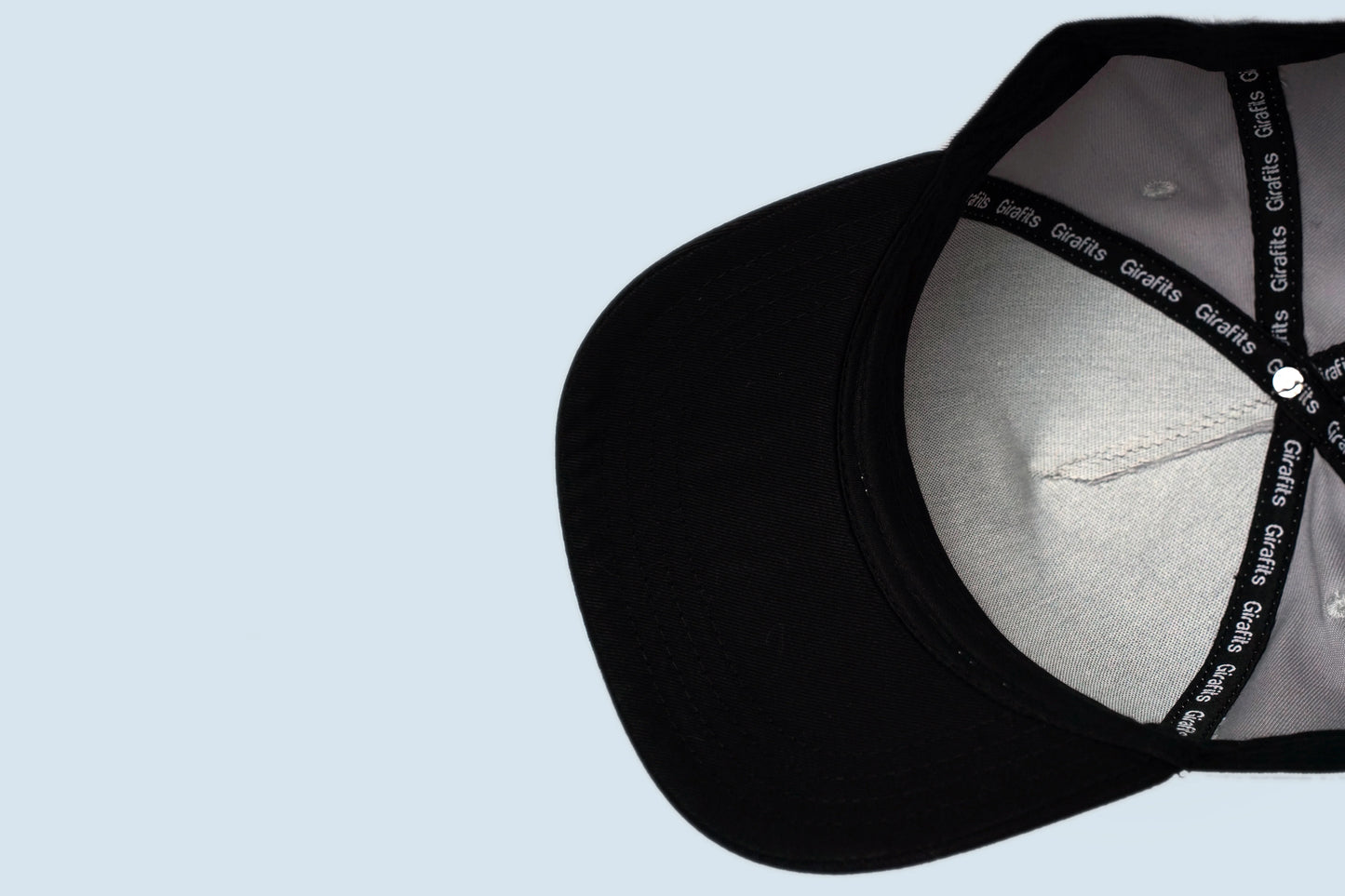 Black suede Girafits trucker cap with signature 3D text