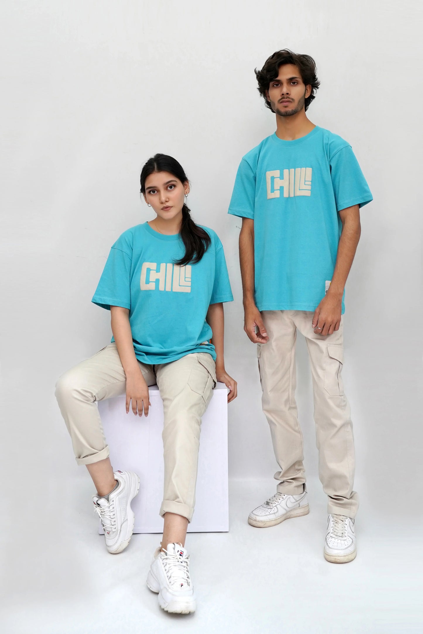 100% cotton Chill t-shirt, oversized fit, breathable jersey fabric