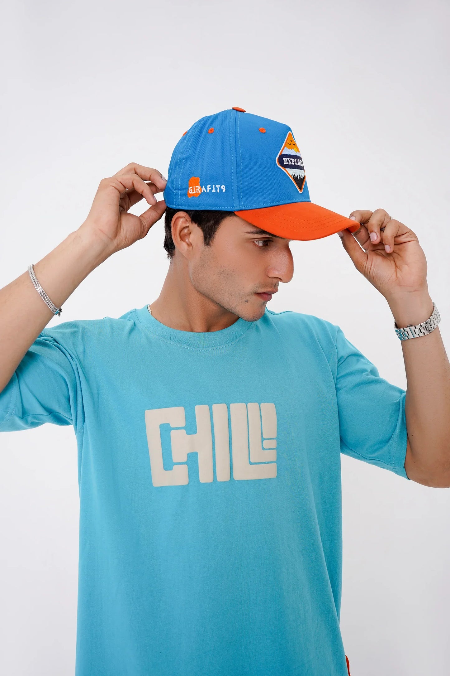 100% cotton Chill t-shirt, oversized fit, breathable jersey fabric