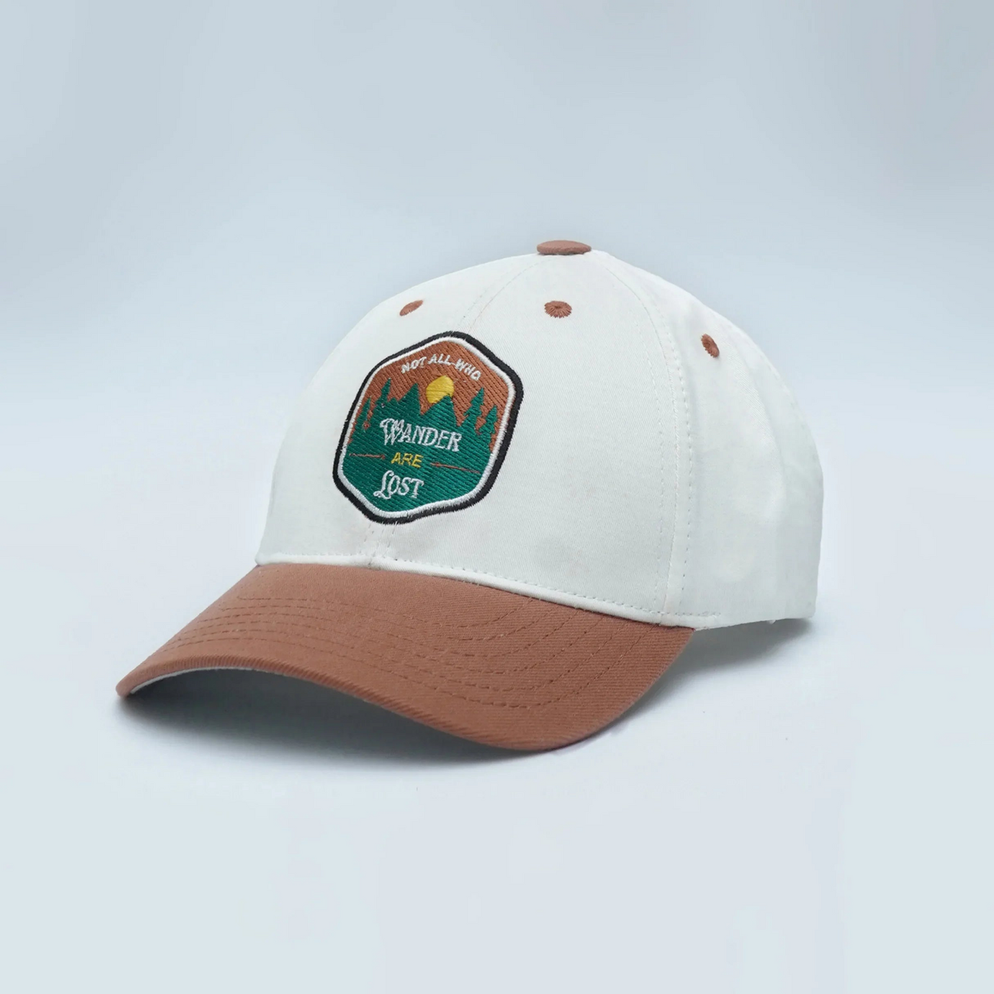 "Wanderer" baseball cap with 3D "Wander are lost" embroidery