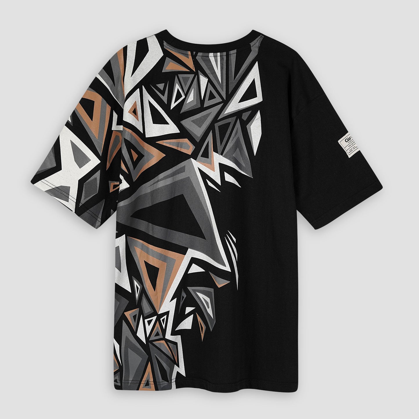 Black t-shirt, unisex oversized fit, 220 GSM, half sleeves