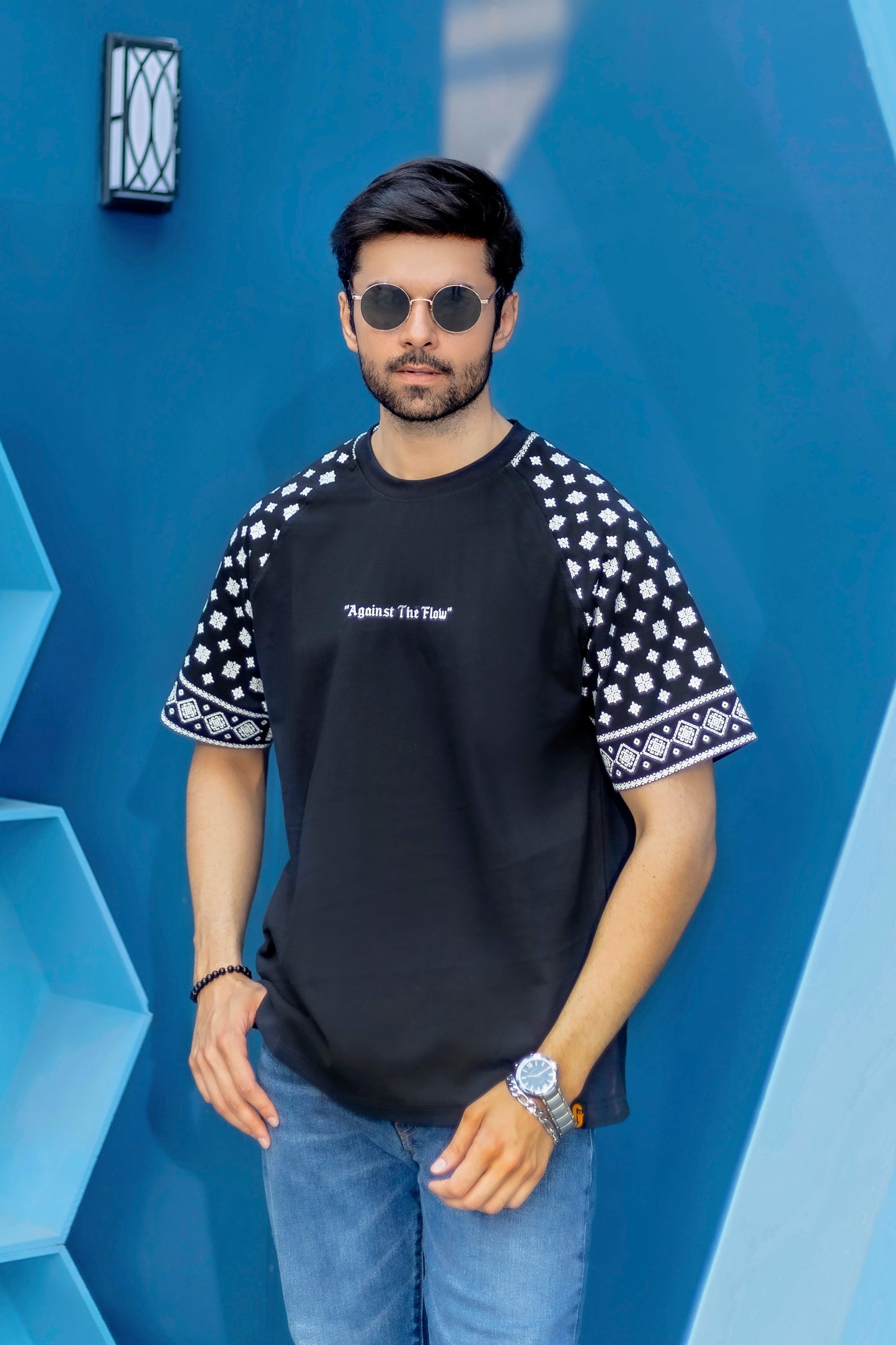 Unisex black oversized t-shirt made with breathable cotton jersey material