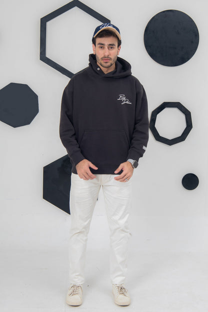 Charcoal Bold Dreamer hoodie, soft fleece, unisex fit, 350 GSM comfort