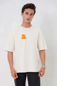 off-white oversized cotton-spandex t-shirt