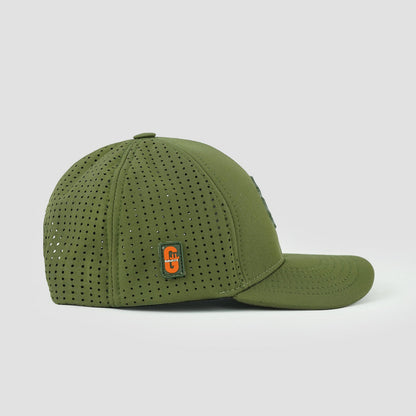 Adventure-ready baseball cap, olive green, sweat proof and windproof