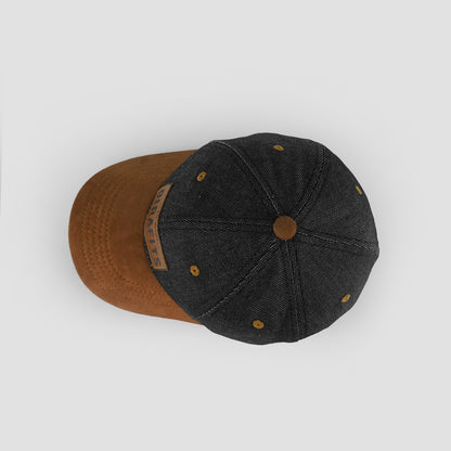 Girafits Core Denim Cap with bold leather patch front.