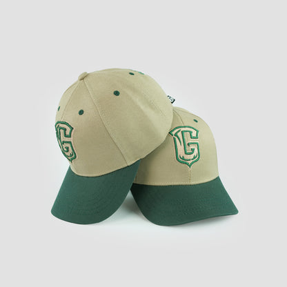 Dual-tone cap with 3D embroidery detail.