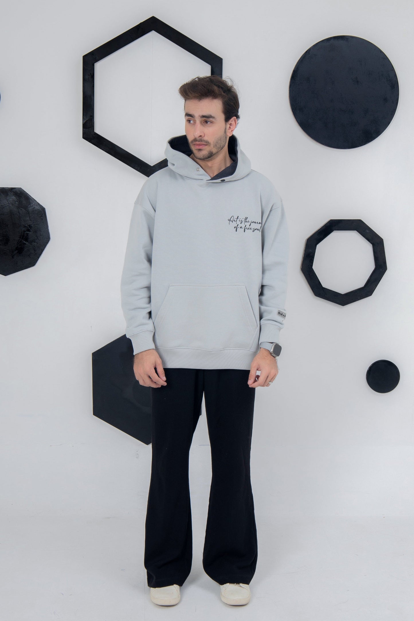 premium oversized winter hoodie Pakistan, artistic and warm