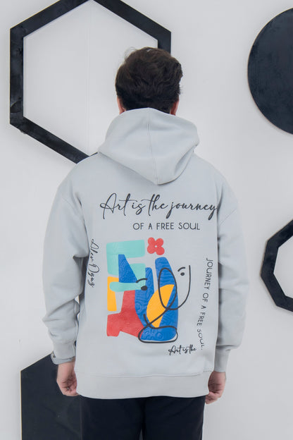 Free Soul cotton fleece hoodie, 350 GSM, perfect for relaxed days